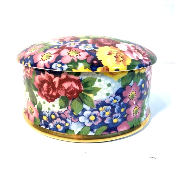ROYAL WINTON Porcelain Julia Floral Pattern Round Trinket Box - Picture 6 of 9
